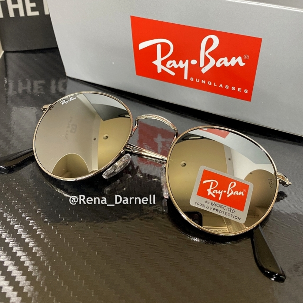 Ray-Ban Round Metal Silver RB3447 Mirror New